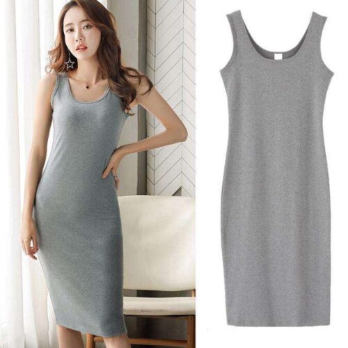 Slim waist vest bottoming dress casual fashion